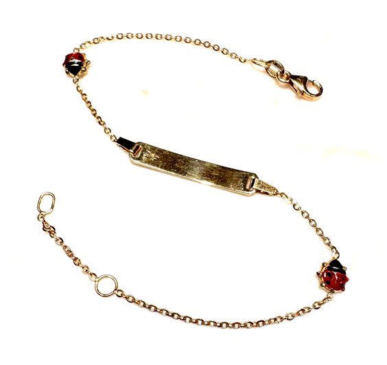 Bracelet Sommer Child Bimbo -Bimbe in Yellow Gold TARGA COCCINELLE SMA P UZ/CZ 1.90 G - TARGA COCCINELLE SMA P UZ/CZ 1.90 G
